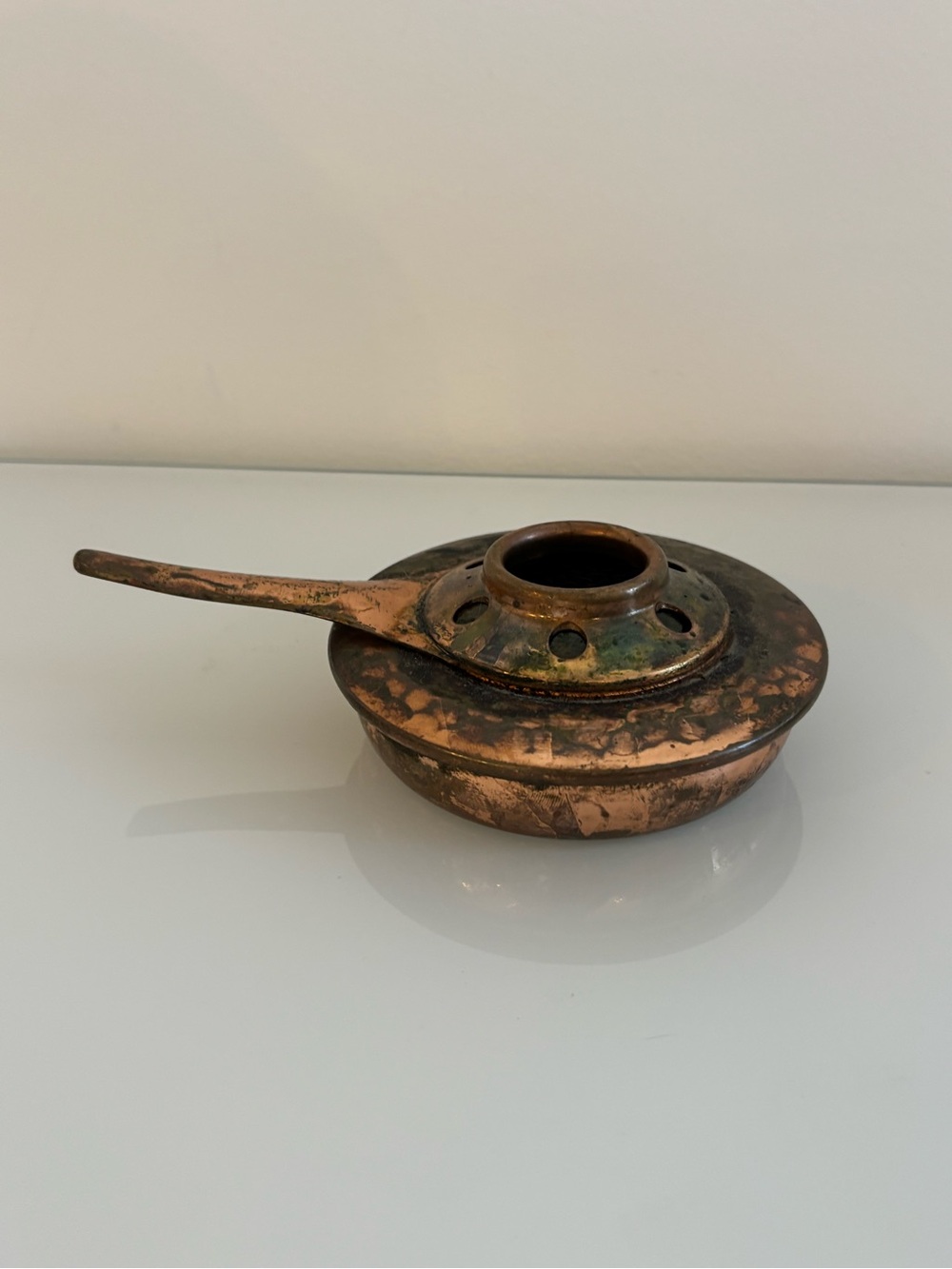 Vintage Stöckli Netstal Swiss Copper Réchaud Food Warmer